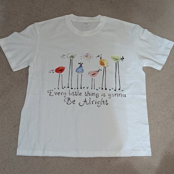 Adult/Womens t-shirt. Cute and happy, size Large. NIP - Picture 2 of 3